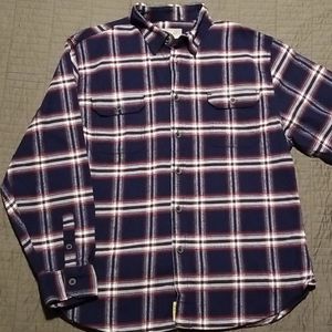LIKE NEW Jachs navy blue/red/white flannel, Large